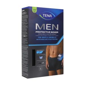 Tena Men Prot Boxer Black L Protection Incontinence Sachet Noir Tl 3