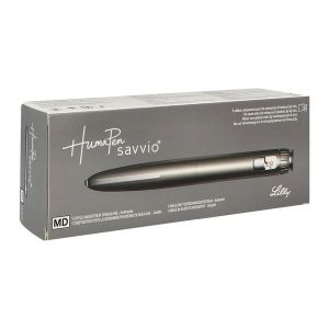 HUMAPEN SAVVIO Stylo injecteur d'insuline 1 UI pour cartouche 3 ml, 100 UI/ml Lilly, anthracite, unité
