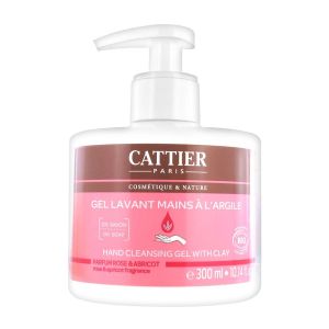 Cattier Gel Lavant Mains à l'Argile Parfum Rose & Abricot 300 ml