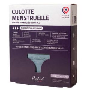 Culotte menstruelle noire M - Flux moyen à abondant - 2 absorbants 20 ml