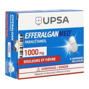 EFFERALGAN Comprimé pelliculé 1 g, boîte 8