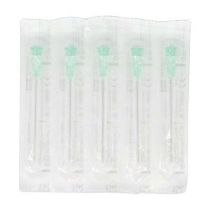 BD MICROLANCE 3 Aiguille hypodermique à usage unique, à biseau normal et paroi normale, G21, 0,8 mm x 50 mm, vert (ref. 301155), unité