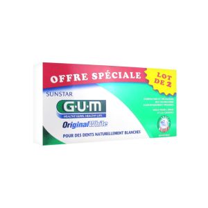 GUM Original White Dentifrice Lot de 2 x 75 ml