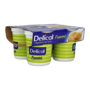 DELICAL NUTRA'POTE PREPARATION AUX FRUITS Denrée alimentaire destinée à des fins médicales spéciales, pomme, 200 g x 4