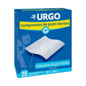 Urgo Sterile 10*10Cm ( 25 Sachets De 2 Compresses) Cpress Sach 50