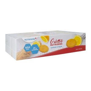 NUTRISENS GALETTES Denrée alimentaire destinée à des fins médicales spéciales, citron, bt 16