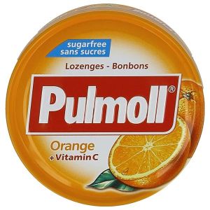 PULMOLL ORANGE + VITAMIN C Bonbon sans sucre avec édulcorants arôme orange, bt 45 g