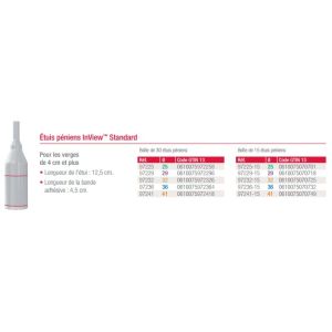 INVIEW STANDARD ETUI PENIEN EXTENSIBLE AUTOADHESIF ANALLERGIQUE REF.97232-15 32 MM