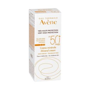AVENE CREME MINERALE SPF 50+ Crème solaire écran minéral, très haute protection, SPF 50+, tube 50 ml