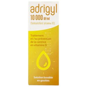 ADRIGYL Solution buvable en gouttes 10 000 UI/ml, boîte 1 flacon 10 ml avec compte-gouttes