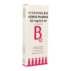 Vitamine B12 Horus Pharma 0,2Mg/0,4 Ml Collyre En Solution En Recipient Unidose B/20