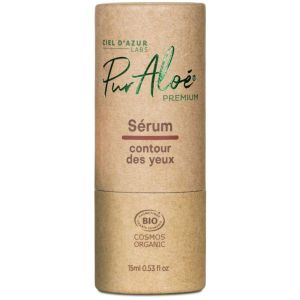 Pur'Aloe Sérum Contour des yeux Aloé Vera Premium BIO - Flacon pipette 15 ml