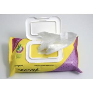 MITOSYL LINGETTES BIODEGRADABLES Lingette imprégnée au gel d'aloe vera, sachet 72
