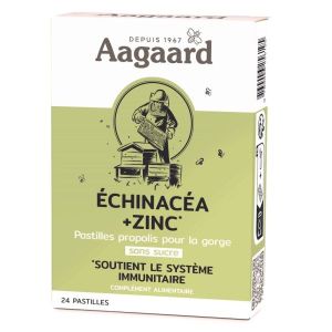 Aagaard Propolis, Echinacéa, Zinc - 24 pastilles