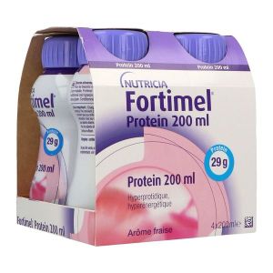 FORTIMEL PROTEIN 2.4 KCAL Denrée alimentaire destinée à des fins médicales spéciales, saveur fraise, 200 ml x 4