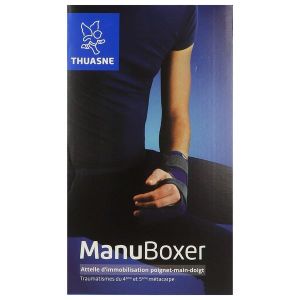 MANU BOXER Attelle de poignet main doigt d'immobilisation, à ouverture totale, gauche, taille 3 (ref. 24310120309502), unité