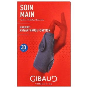 MANUGIB RHIZARTHROSE FONCTION Orthèse de poignet pouce d'immobilisation légère, droit, taille 3, unité