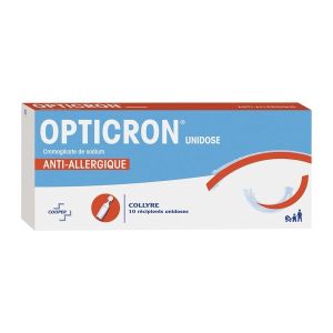 OPTICRON UNIDOSE Collyre 2 %, boîte 10 récipients unidoses 0,35 ml