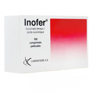 Inofer (Succinate Ferreux Acide Succinique) Comprimes Pellicules B/100