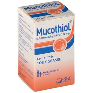 MUCOTHIOL 200 MG COMPRIME PELLICULE B/20