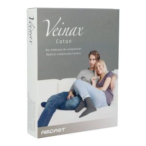 Veinax Coton Homme Classe 2 Chaussettes Noir Long T3 2