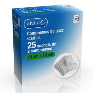 Alvita Compresse De Gaze 10*10Cm 50