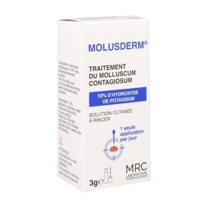 MOLUSDERM Solution d'hydroxyde de potassium 10 % pour application cutanée, fl 3 g