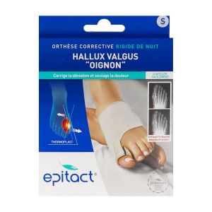 EPITACT ORTHESE CORRECTIVE NUIT Redresseur d'orteil pour Hallux valgus, thermoformable, bilatérale, small, (ref. 0511), unité