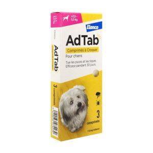 Adtab 112Mg Comprime A Croquer Pour Chiens (2,5-5,5Kg) Plaquette 3
