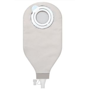 Poche d'ostomie SenSura® Mio Haut Débit (900 ml) pour effluents digestifs abondants, en textile, avec filtre, avec couplage adhésif Flex de diamètre 7