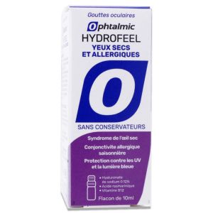 HYDROFEEL GOUTTES OCULAIRES Solution ophtalmique pour instillation oculaire, fl 10 ml