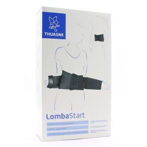 Thuasne Lombastart V2 Ceinture Lombaire En Tissu Elastique Boite H.26 Cm Noir Bleute T1 1