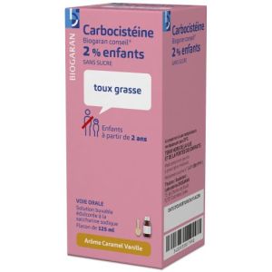 Carbocisteine Biogaran 2 % Nourrissons Et Enfants Sans Sucre Solution Buvable Edulcoree A La Saccharine Sodique B/125