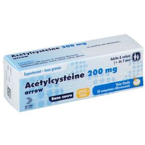 Acetylcysteine Arrow 200 Mg Comprime Effervescent B/20