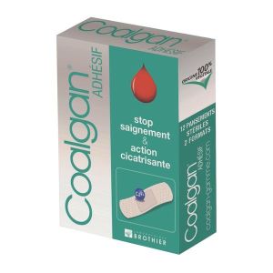 COALGAN ADHESIF Pansement d'alginate, hémostatique, adhésif, stérile, bt 12