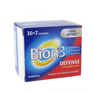 Bion 3 Defense Adultes 30 Comprimes + 7 Offerts