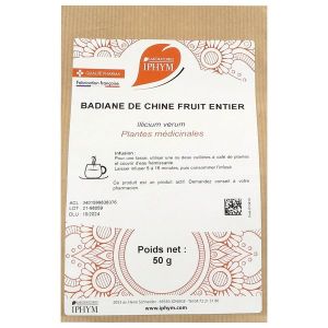 BADIANE DE CHINE IPHYM Fruit de badiane de Chine, vrac, sac 50 g
