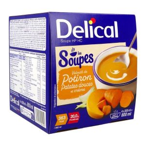 DELICAL LES SOUPES DADFMS, velouté de potiron, 200 ml x 4