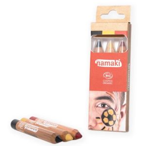 Namaki Kit 3 crayons de maquillage noir jaune rouge