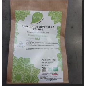 EUCALYPTUS BIO FEUILLE COUPEE IPHYM Feuille d'eucalyptus bio, coupée, vrac, sac 50 g