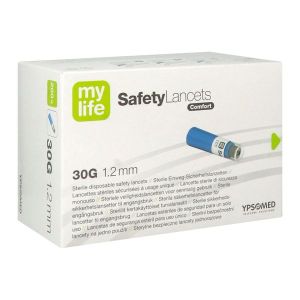 MYLIFE SAFETYLANCETS COMFORT Autopiqueur jetable à usage unique pour prélèvements sanguins, bt 200