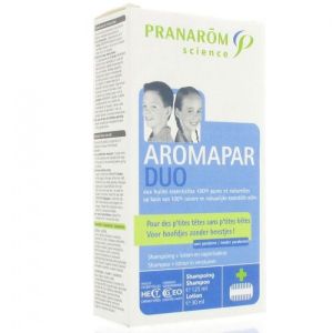 Pranarom aromapar duo shampooing 125 ml + lotion anti - poux 30 ml + peigne