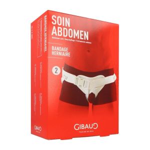 GIBORTHO BANDAGE HERNIAIRE Ceinture bandage herniaire B23N, avec plastron central, taille 2, unité