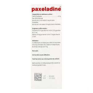 Paxeladine 0,2 Pour Cent Sirop 1 Flacon(S) En Verre De 100 Ml Avec Gobelet(S) Doseur(S) En Polypropylene