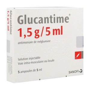 GLUCANTIME Solution injectable 1,5 g/5 ml, boîte 5 ampoules 5 ml
