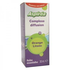 Aspirea - Complexe diffusion désodorisant Orange Litsée - spray 30 ml