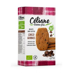 Celiane Biscuits petit-déj' chocolat & graines BIO (3x3) - 150 g