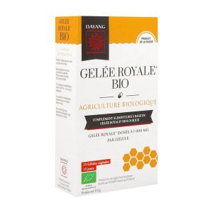 DAYANG PLANTE UNITAIRE BIO GELEE ROYALE Gélule, complément alimentaire à base de gelée royale biologique, bt 15