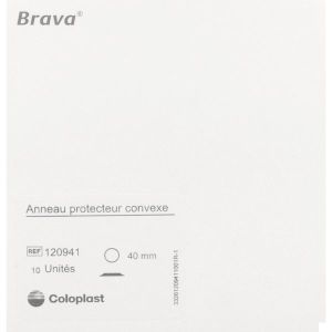 BRAVA ANNEAU PROTECTEUR CONVEXE Anneau protecteur cutané convexe, à usage unique, diamètre 40 mm (ref. 120941), bt 10