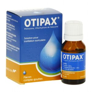 Otipax (Phenazone Chlorhydrate De Lidocaine) Solution Pour Instillation Auriculaire 16 G En Flacon + Embout Compte-Gouttes